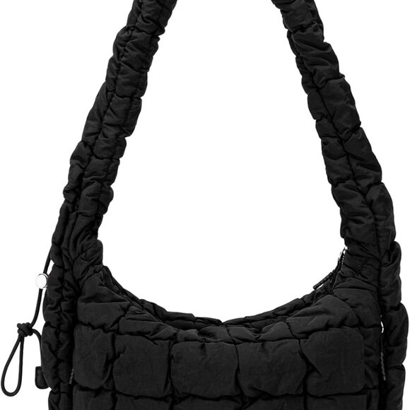 Puffer Tote Bag for Women, Large Lightweight Quilted Carryall, Paddin Puffy Cros - Picture 1 of 6